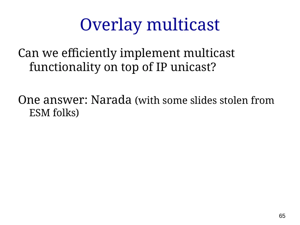 P561: Network Systems Week 7: Finding content - slide 65 of 82