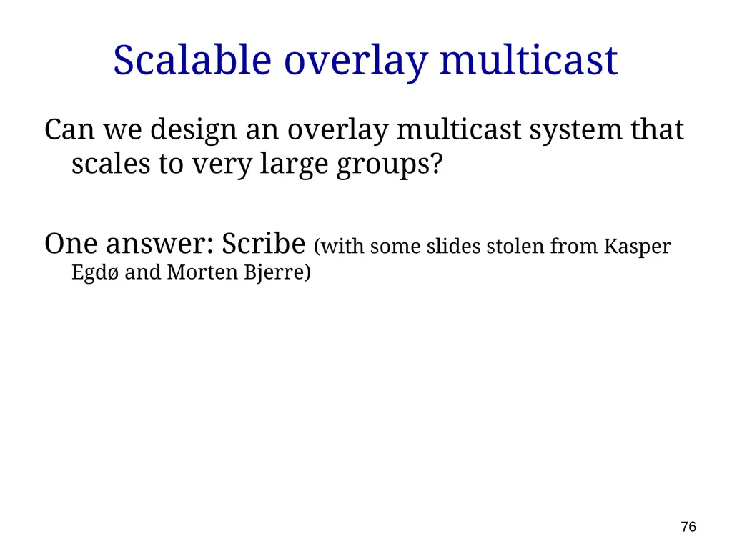P561: Network Systems Week 7: Finding content - slide 76 of 82