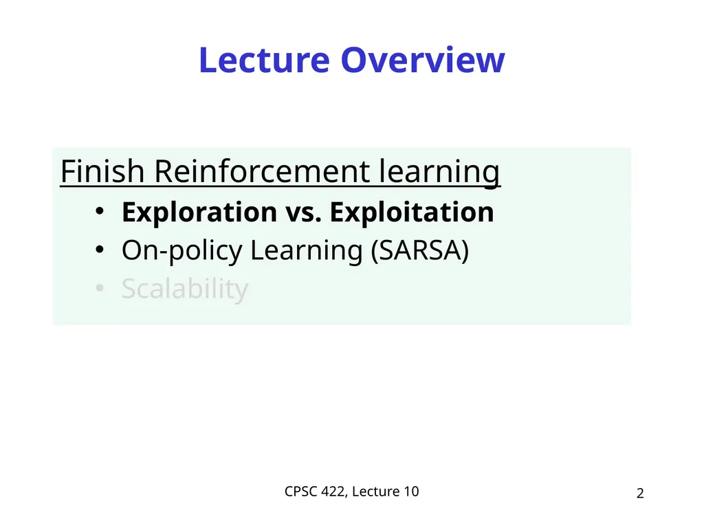 CPSC 422, Lecture 10 Slide 1 Intelligent Systems - slide 2 of 29