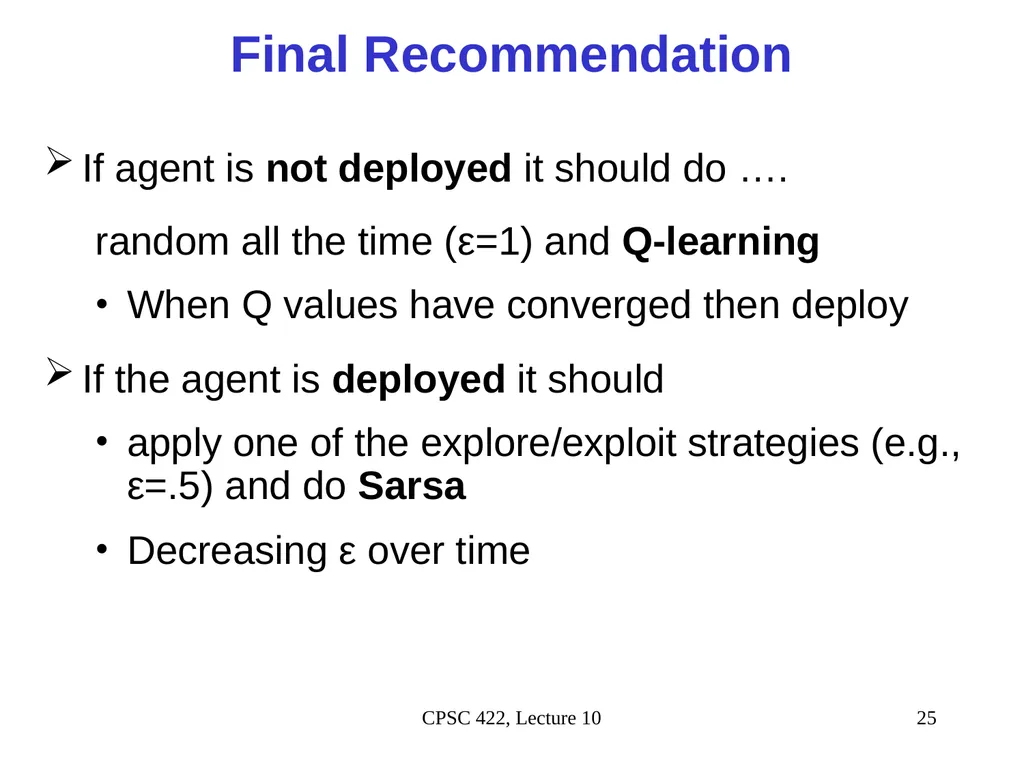 CPSC 422, Lecture 10 Slide 1 Intelligent Systems - slide 25 of 29