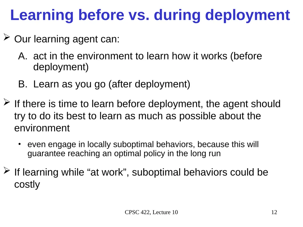CPSC 422, Lecture 10 Slide 1 Intelligent Systems - slide 12 of 29