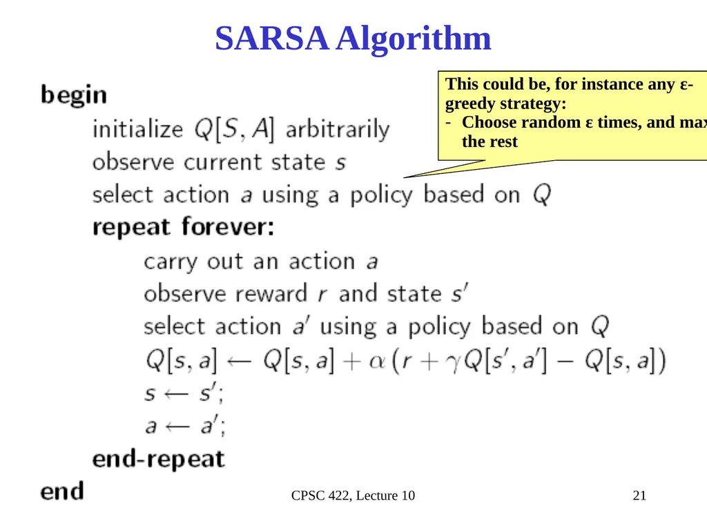 CPSC 422, Lecture 10 Slide 1 Intelligent Systems - slide 21 of 29