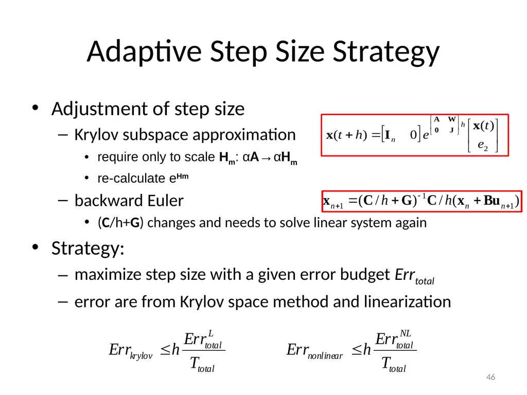 Circuit Simulation via Matrix Exponential Method - slide 46 of 65