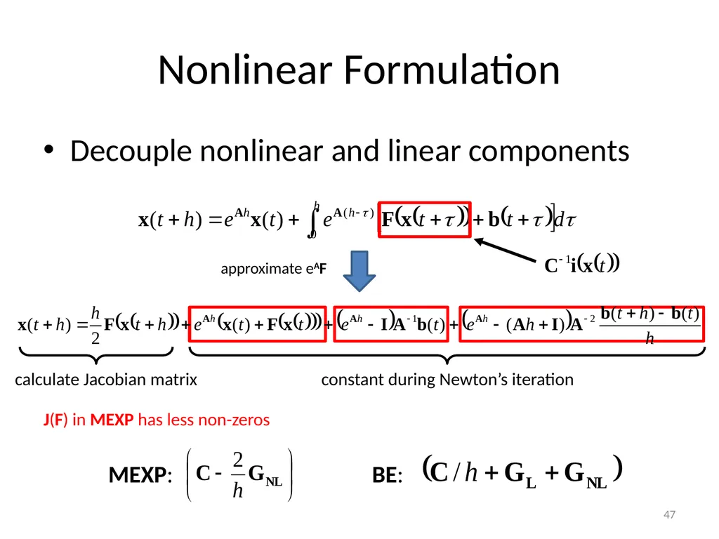 Circuit Simulation via Matrix Exponential Method - slide 47 of 65