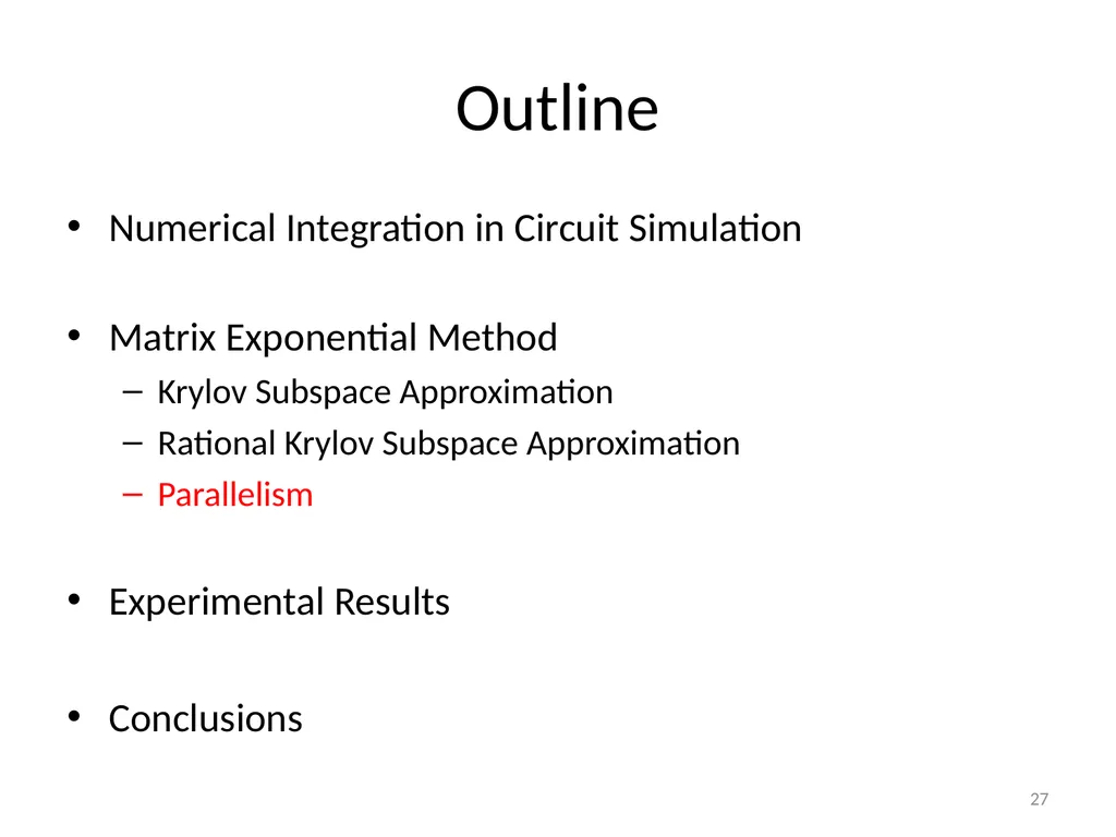 Circuit Simulation via Matrix Exponential Method - slide 27 of 65