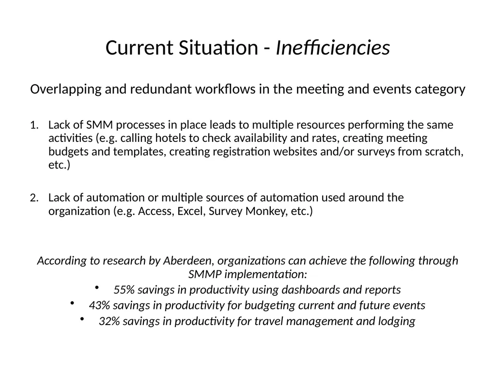 Strategic Meetings Management Program (SMMP) - slide 2 of 22