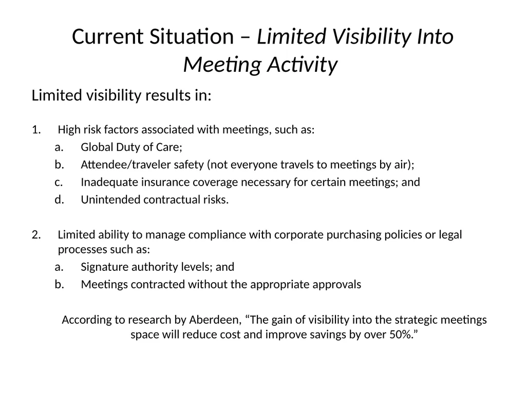 Strategic Meetings Management Program (SMMP) - slide 4 of 22