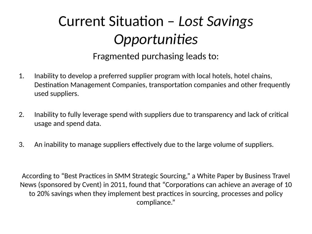 Strategic Meetings Management Program (SMMP) - slide 3 of 22