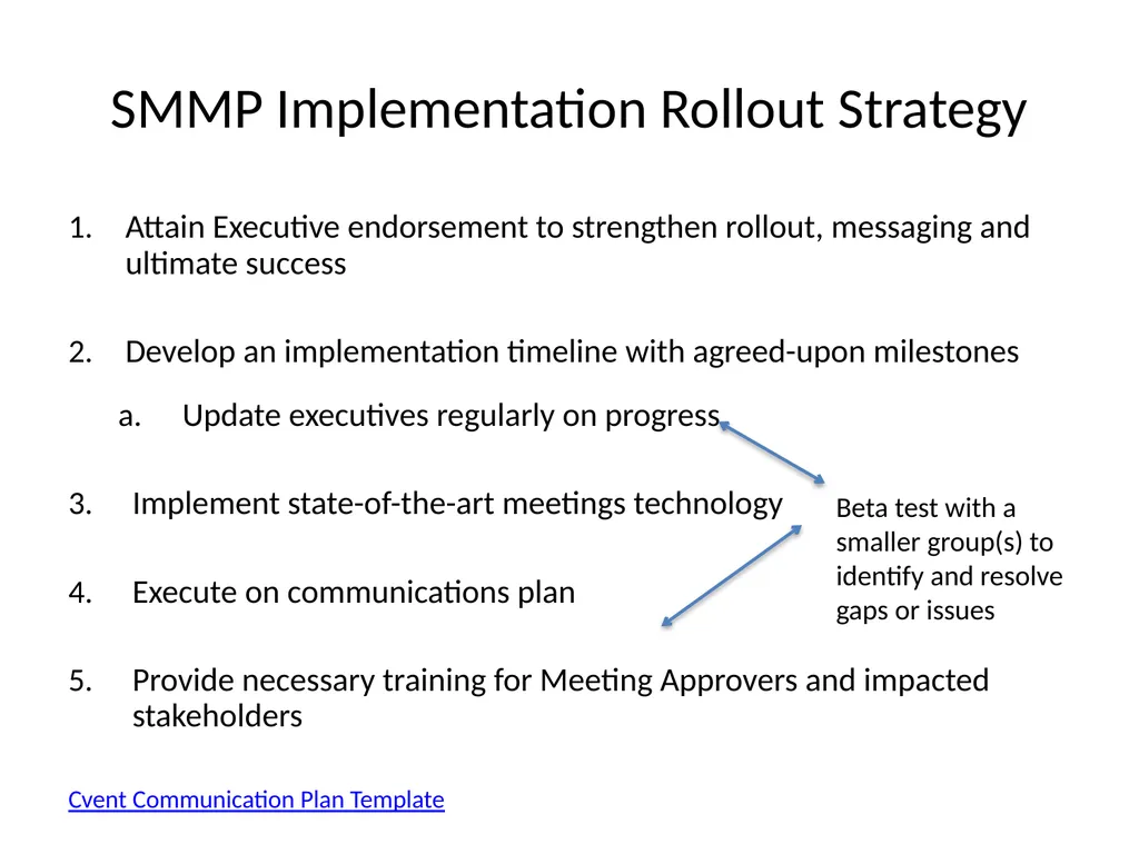 Strategic Meetings Management Program (SMMP) - slide 20 of 22