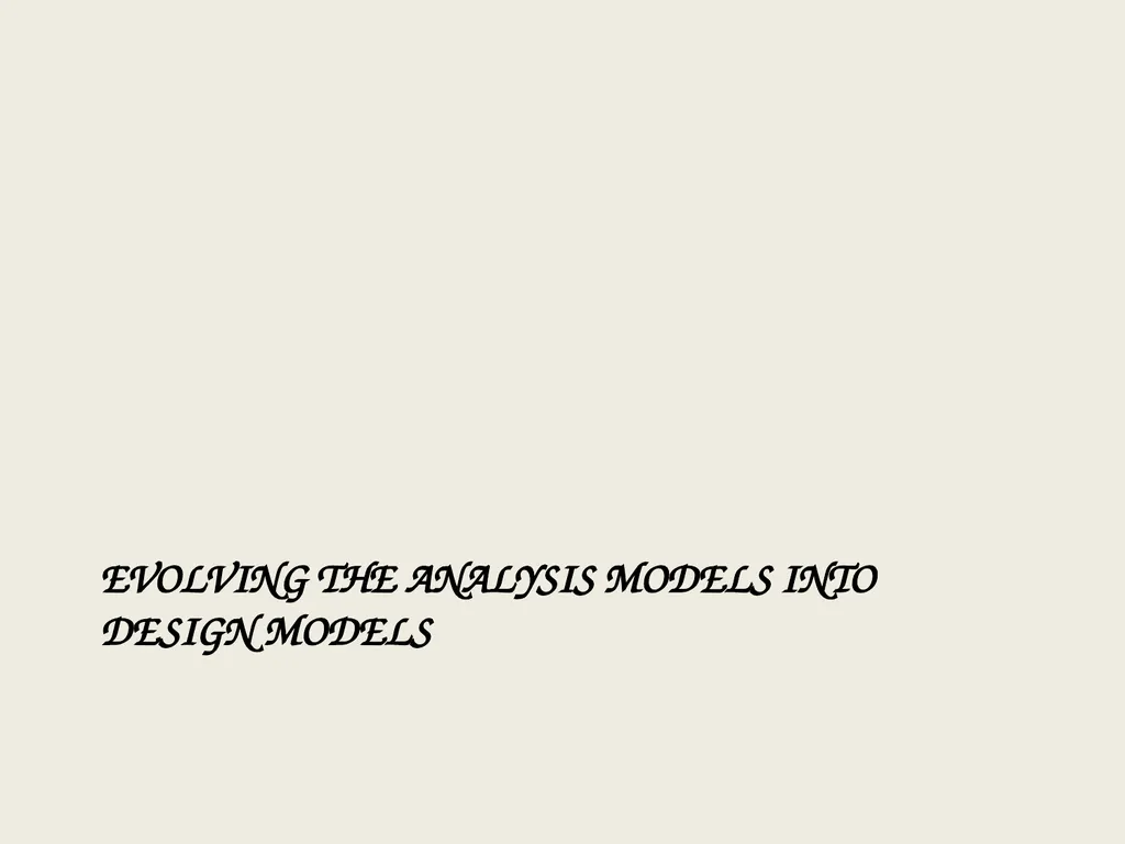 Architectural Analysis These slides are derived - slide 26 of 124