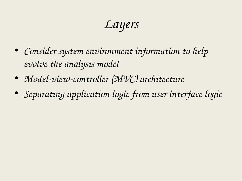 Architectural Analysis These slides are derived - slide 29 of 124