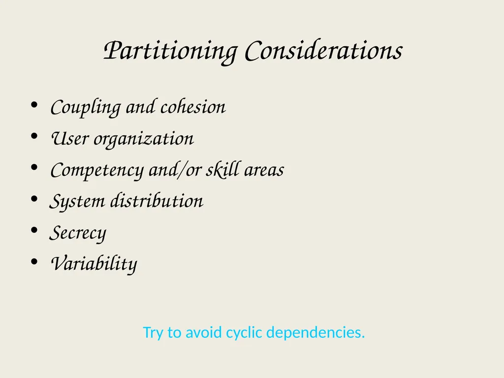 Architectural Analysis These slides are derived - slide 113 of 124