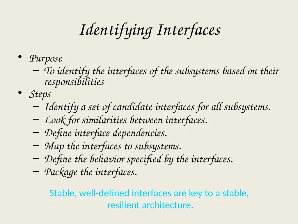 Architectural Analysis These slides are derived - slide 97 of 124