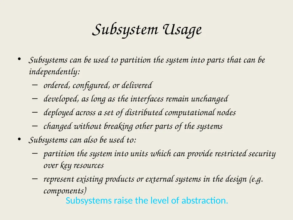 Architectural Analysis These slides are derived - slide 92 of 124