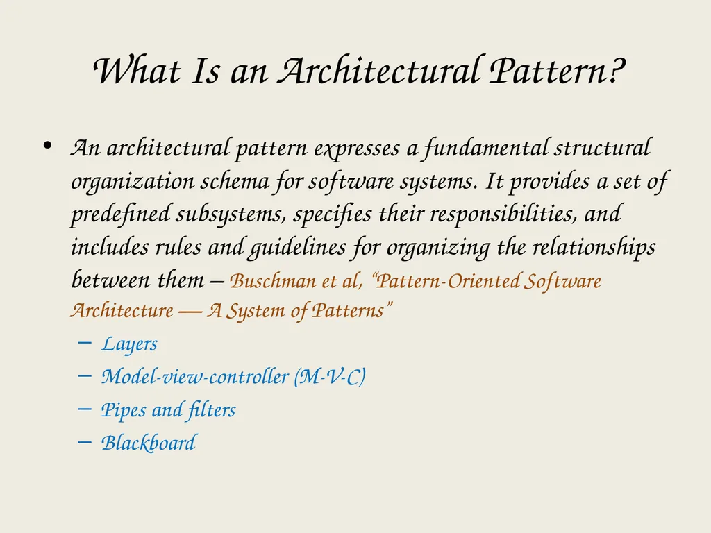 Architectural Analysis These slides are derived - slide 25 of 124
