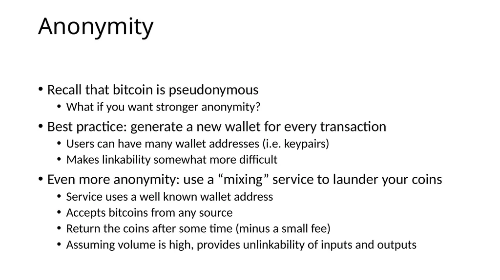 CS 3700 Networks and Distributed Systems Bitcoin - slide 44 of 50