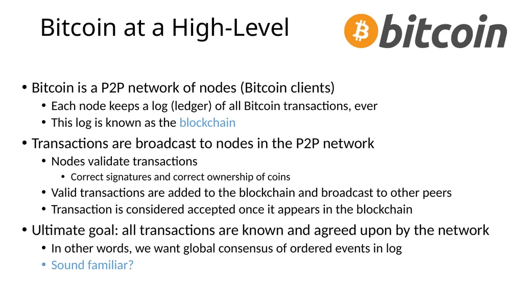 CS 3700 Networks and Distributed Systems Bitcoin - slide 20 of 50