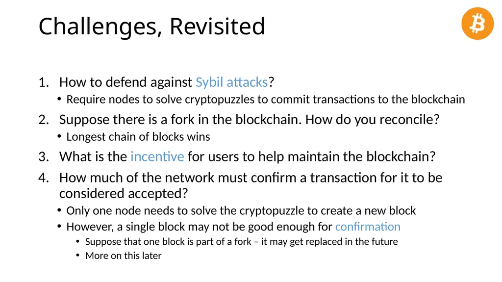 CS 3700 Networks and Distributed Systems Bitcoin - slide 30 of 50