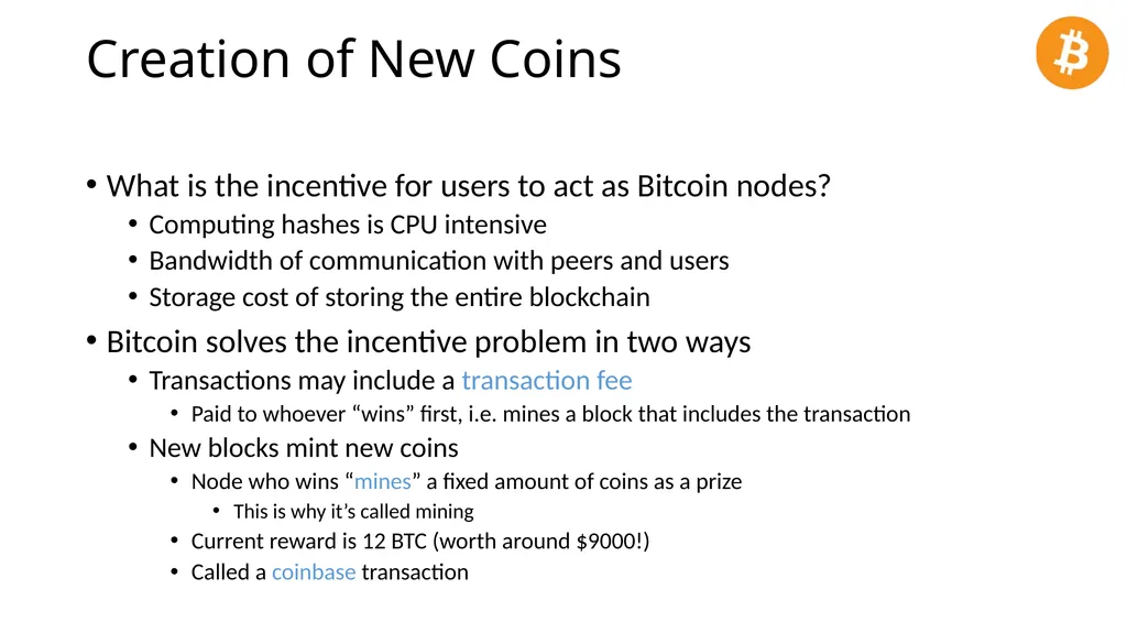 CS 3700 Networks and Distributed Systems Bitcoin - slide 31 of 50