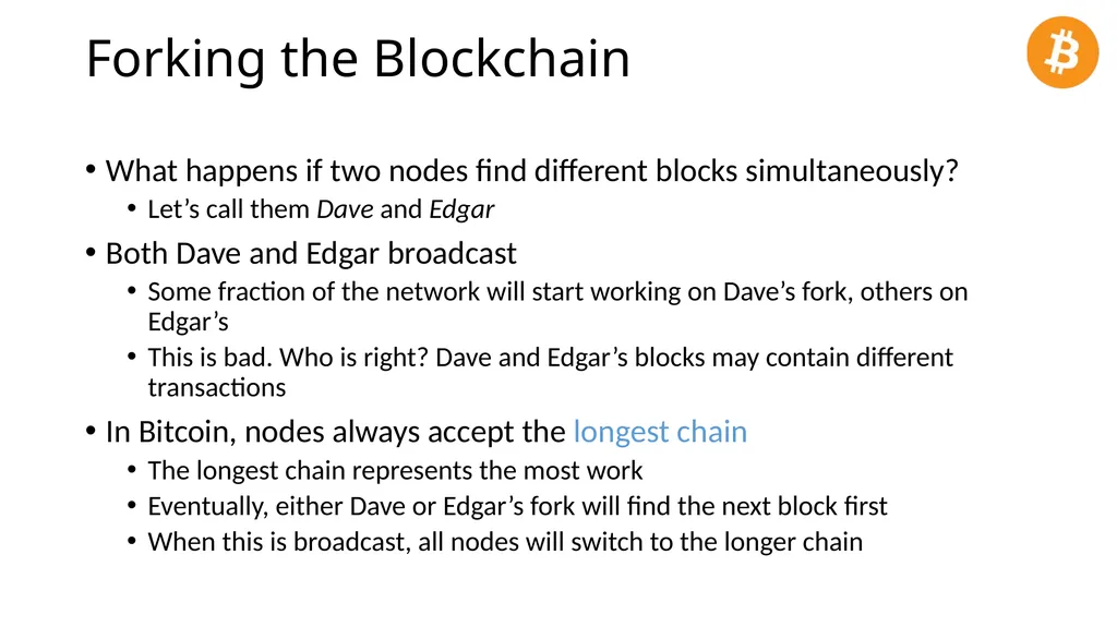CS 3700 Networks and Distributed Systems Bitcoin - slide 28 of 50