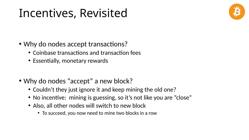 CS 3700 Networks and Distributed Systems Bitcoin - slide 39 of 50