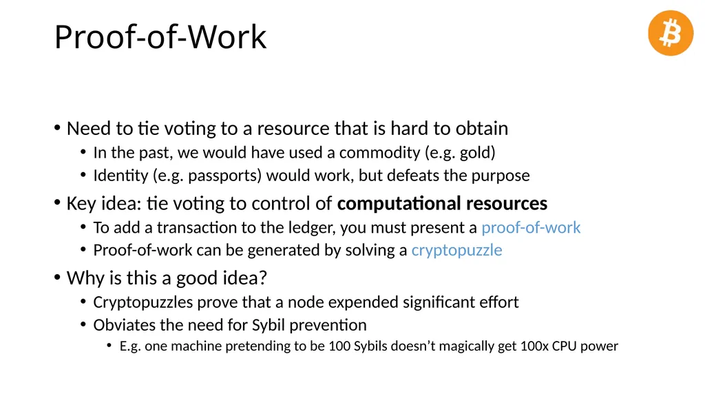 CS 3700 Networks and Distributed Systems Bitcoin - slide 23 of 50