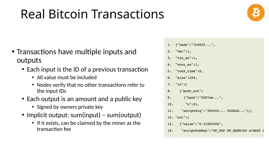 CS 3700 Networks and Distributed Systems Bitcoin - slide 34 of 50