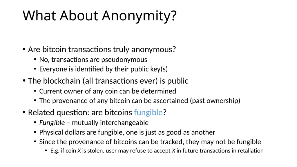 CS 3700 Networks and Distributed Systems Bitcoin - slide 40 of 50