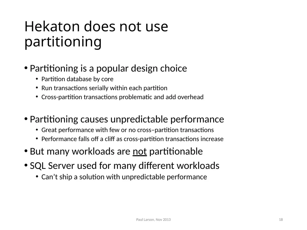 Evolving the Architecture of Sql Server Paul - slide 18 of 36