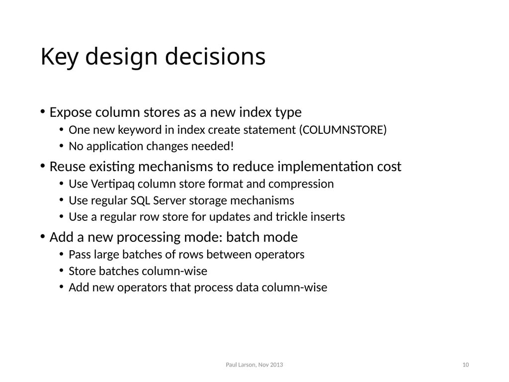 Evolving the Architecture of Sql Server Paul - slide 10 of 36