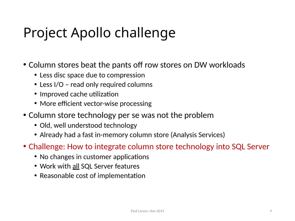 Evolving the Architecture of Sql Server Paul - slide 9 of 36