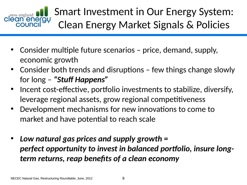 Advancing the Ball on Clean Energy While - slide 9 of 9