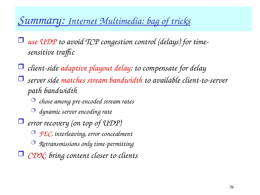 Multimedia+ATM;QoS, Congestion ctrl 1 Chapter 7 + - slide 36 of 78
