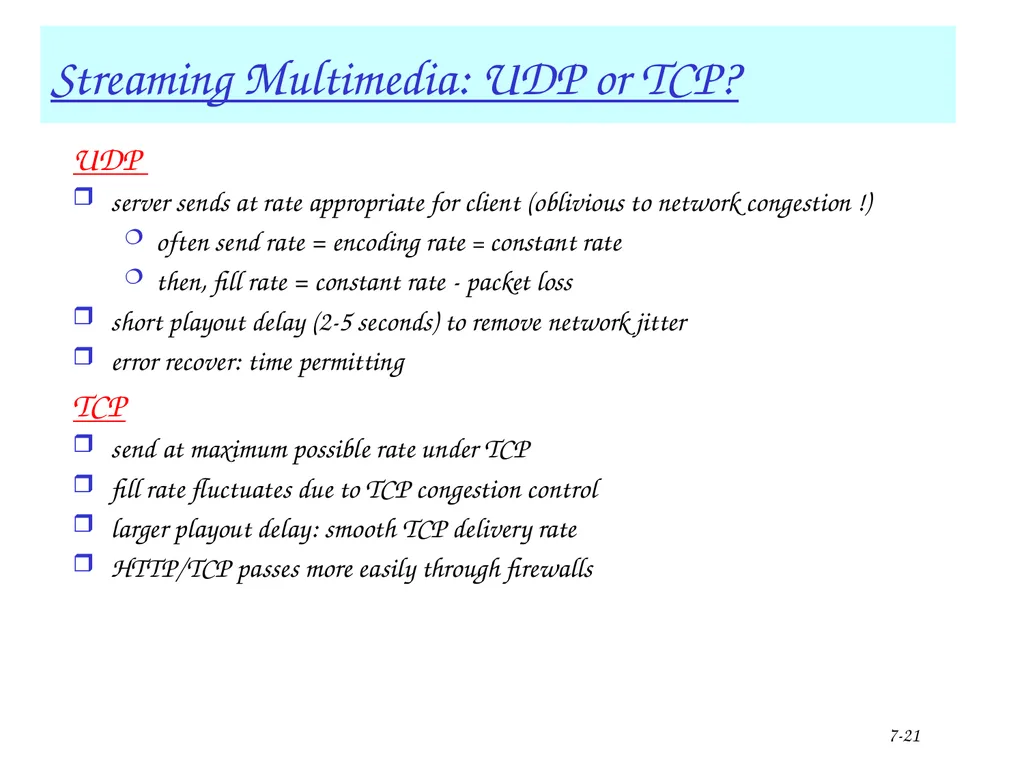 Multimedia+ATM;QoS, Congestion ctrl 1 Chapter 7 + - slide 21 of 78