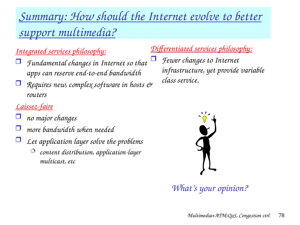 Multimedia+ATM;QoS, Congestion ctrl 1 Chapter 7 + - slide 78 of 78