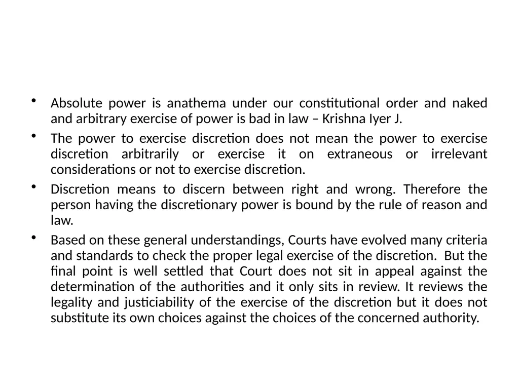 Nature, Scope and Extent of Judicial Review of - slide 5 of 9