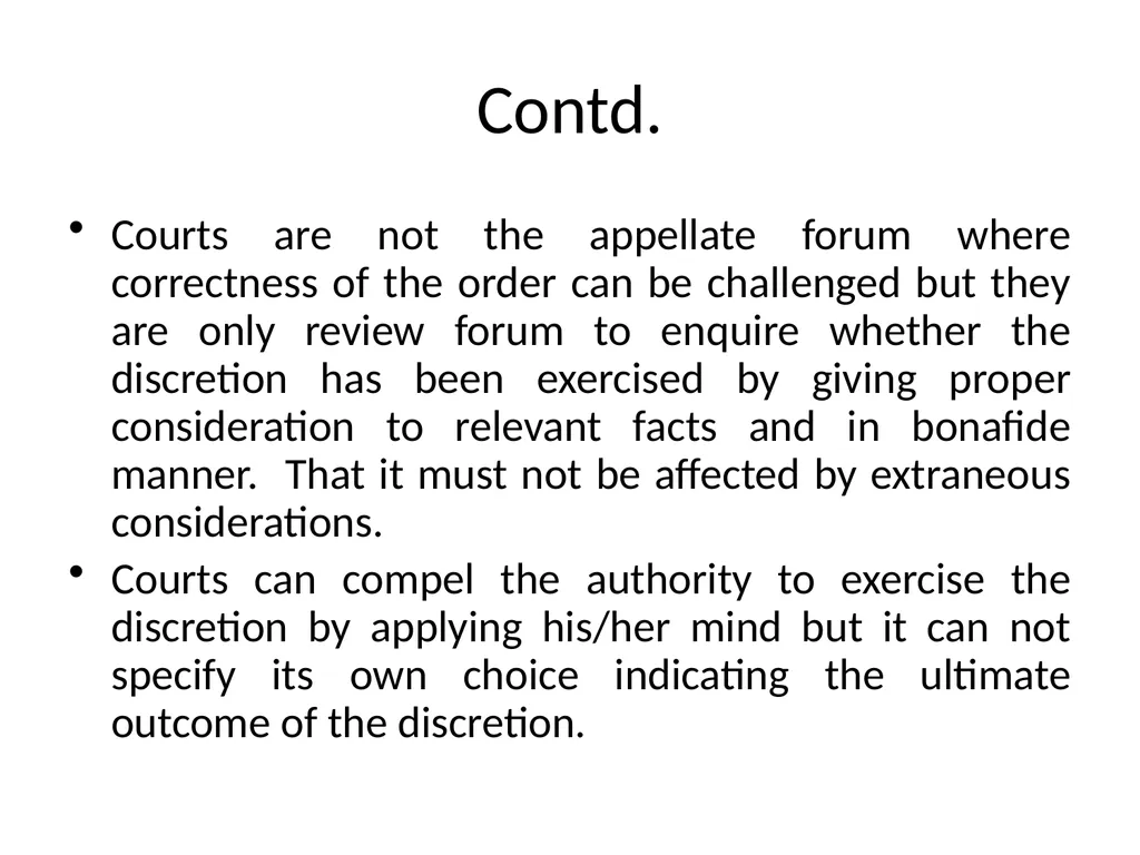 Nature, Scope and Extent of Judicial Review of - slide 3 of 9