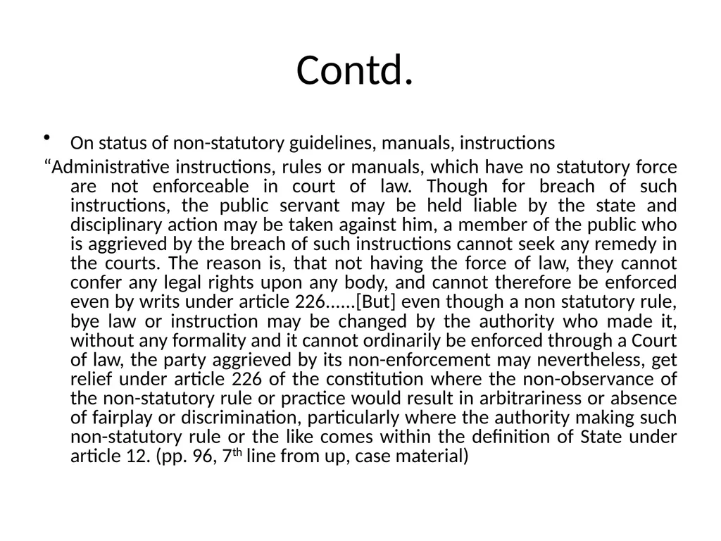 Nature, Scope and Extent of Judicial Review of - slide 8 of 9