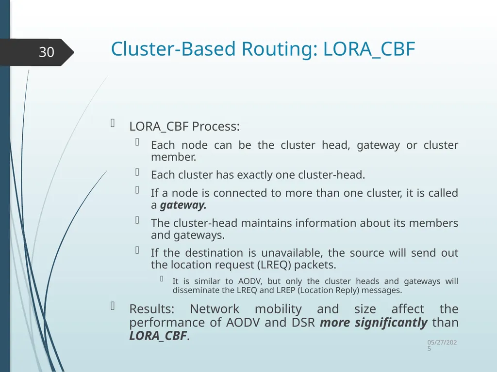 Routing in Vehicular Ad Hoc Networks: A Survey Fan - slide 30 of 51