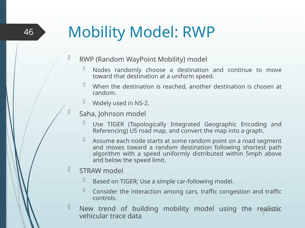 Routing in Vehicular Ad Hoc Networks: A Survey Fan - slide 46 of 51