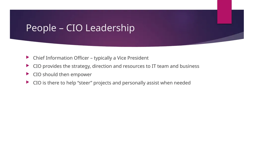 Technology Management- A CIO Perspective Tom Gill - slide 5 of 12