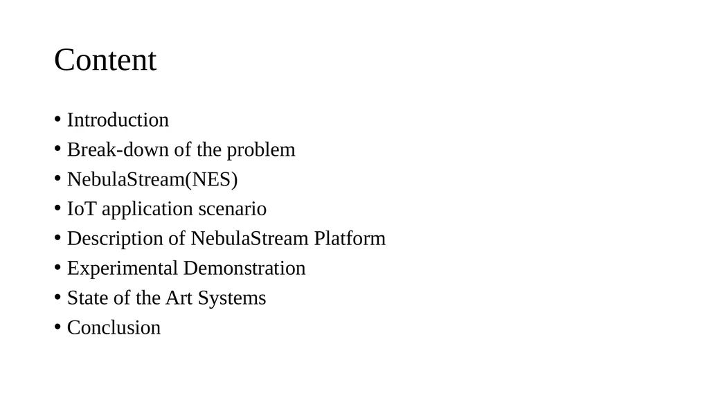 The NebulaStream Platform: Data and Application - slide 2 of 25
