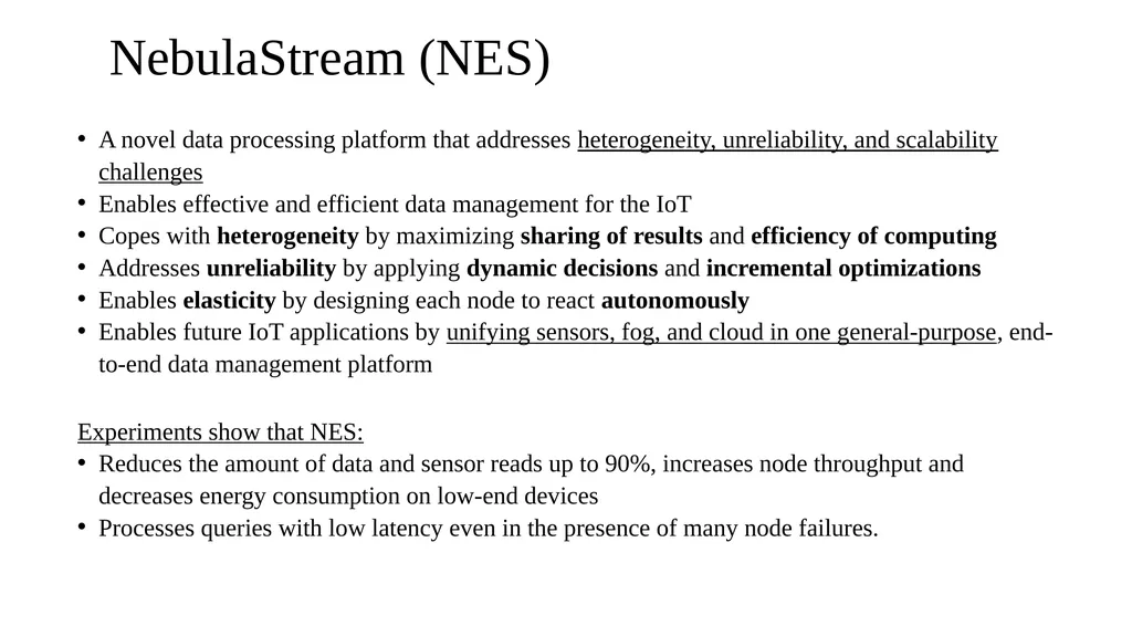 The NebulaStream Platform: Data and Application - slide 5 of 25