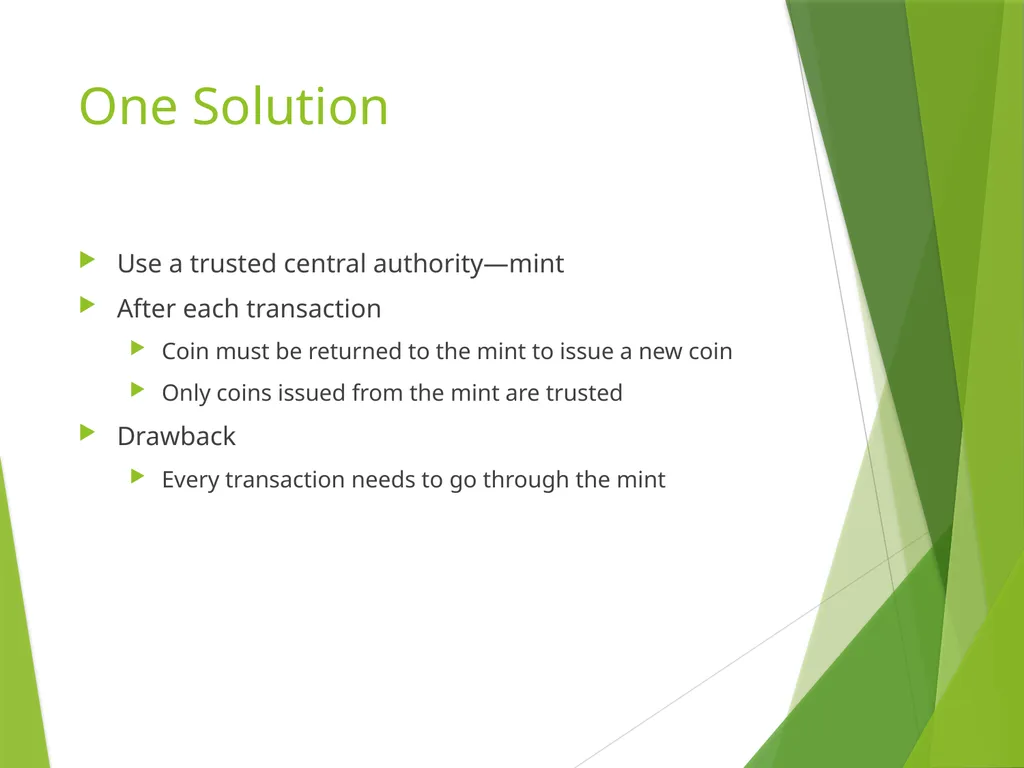 Bitcoin: A Peer-to-Peer Electronic Cash System - slide 11 of 26