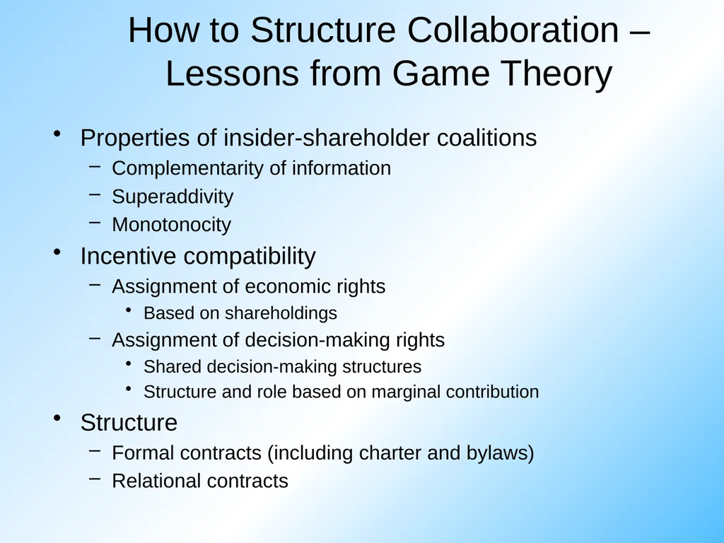 A Collaborative Model of the Corporation Jill E. - slide 10 of 16