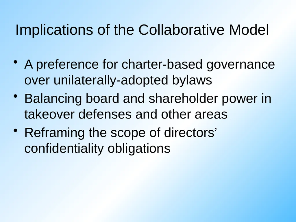 A Collaborative Model of the Corporation Jill E. - slide 12 of 16