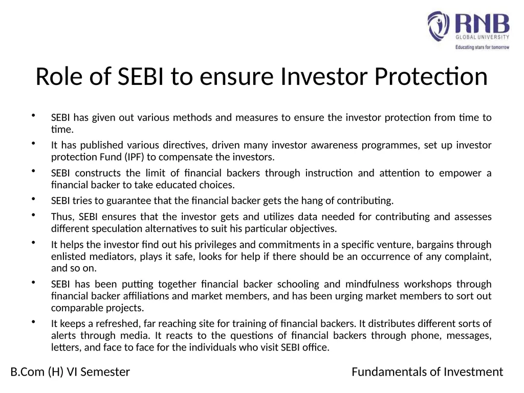 Course Name: Fundamentals of Investment Week 4: - slide 10 of 23
