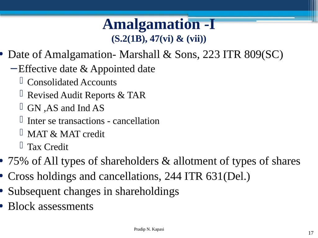 Reconstruction and Restructuring (merger and - slide 17 of 54