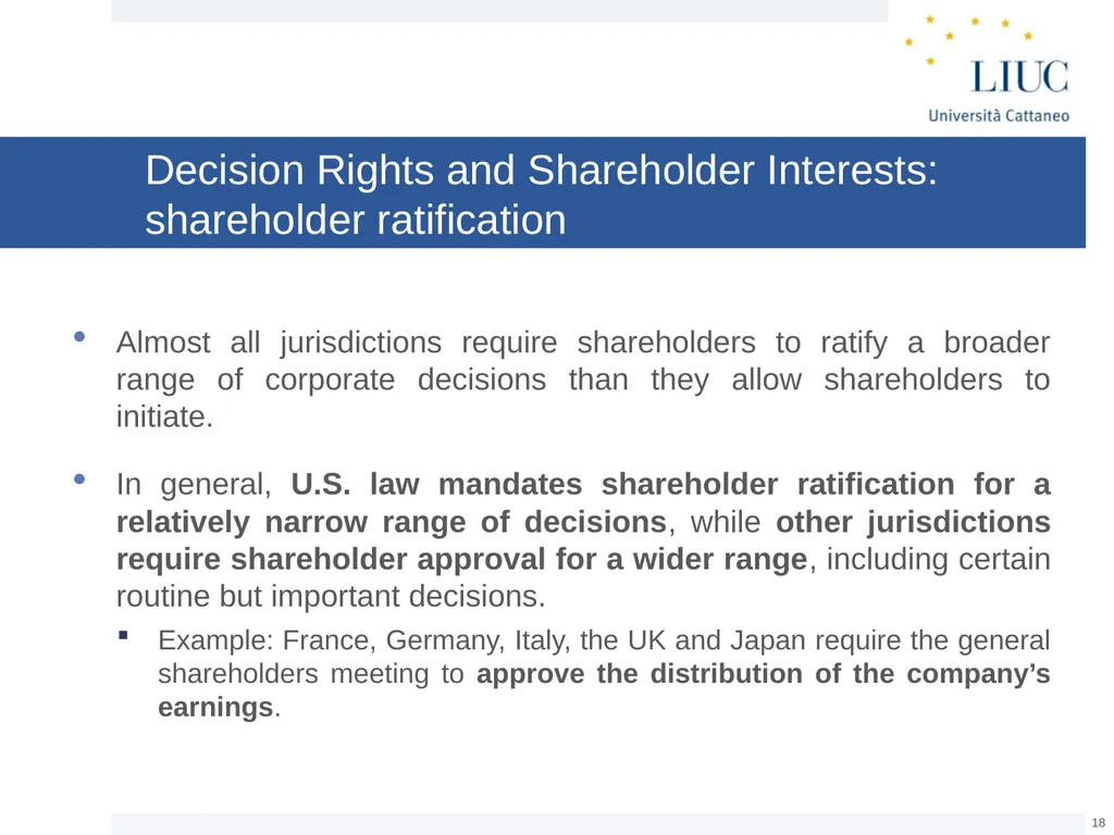 The Basic Governance Structure: the Interests of - slide 18 of 39