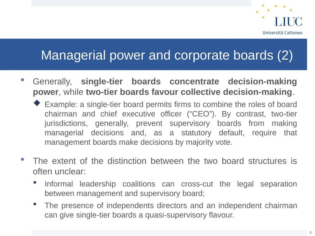 The Basic Governance Structure: the Interests of - slide 5 of 39